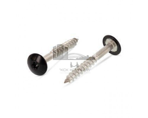 Art. 9086 A2 4,8X25 TX20 - RAL 9005 Саморез с расширенной низкой полукруглой головкой, неполной резьбой и звездообразным шлицем TX