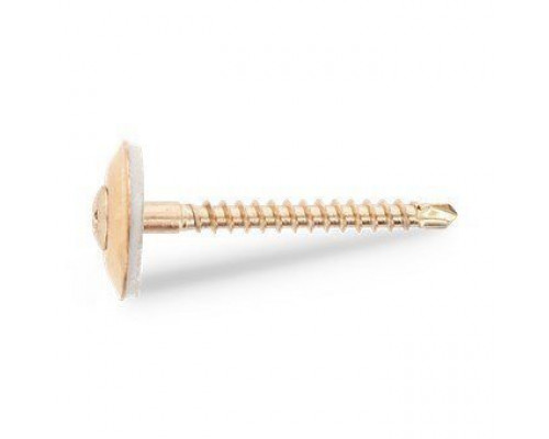 Art. 9388 A2-Cu 4,5X45 TX20 Шуруп по дереву c полупотайной головкой и EPDM-шайбой (20 мм) шлиц TX