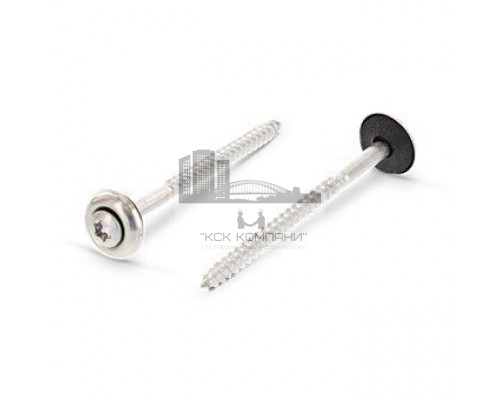 Art. 9287 A2 4,5X50 TX25 Шуруп по дереву с полупотайной головой с двухсоставной EPDM-шайбой (15 мм), шлиц TX