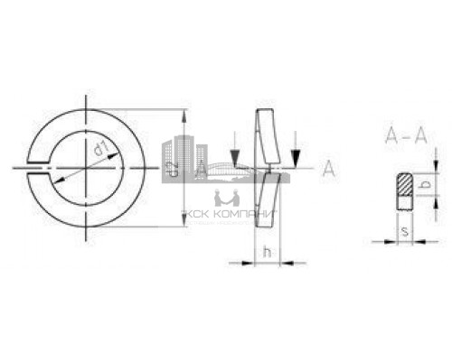 DIN 128 A4 A 6 Шайба пружинная изогнутая гроверная форма А нержавеющая