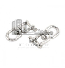 Art. 8255 A4 6 Вертлюг грузоподьемный тип "петля-вилка" нержавеющий