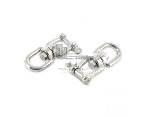 Art. 8255 A4 10 Вертлюг грузоподьемный тип "петля-вилка" нержавеющий