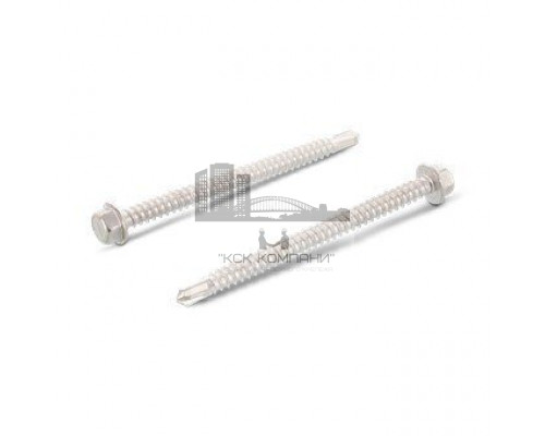 DIN 7504 A2 K 6,3X50 Саморез самонарезающий сверлоконечный с шестигранной головой с фланцем, форма "К" нержавеющий
