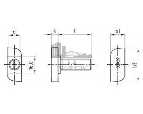 M 10X30 Art. 9096 A2 Болт нержавеющий для профиля 38/17 с Т-образной головкой