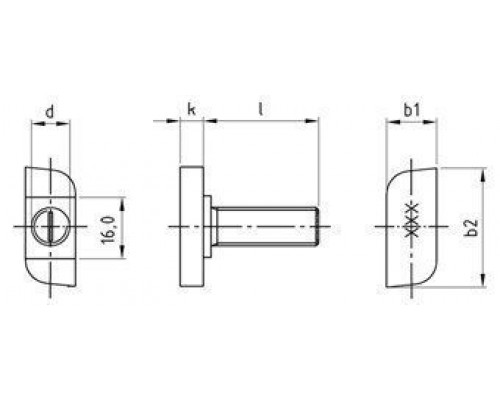M 10X30 Art. 9096 A2 Болт нержавеющий для профиля 38/17 с Т-образной головкой
