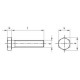 M52X160 DIN 933 A2 Болт нержавеющий с шестигранной головкой, полная резьба