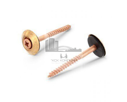 Art. 9168 A2-Cu 4,5X35 Z Шуруп по дереву с полупотайной головой с незакрепленной EPDM-шайбой (20 мм), шлиц PZ