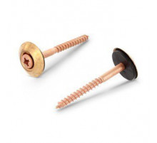 Art. 9168 A2-Cu 4,5X45 Z Шуруп по дереву с полупотайной головой с незакрепленной EPDM-шайбой (20 мм), шлиц PZ
