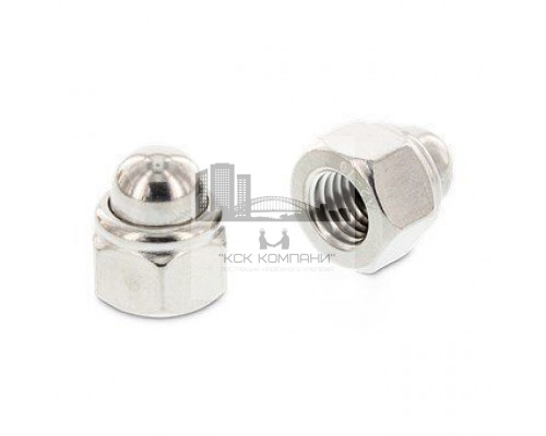 DIN 986 М5 SW8 A2 Гайка нержавеющая, колпачковая, шестигранная, самоконтрящаяся