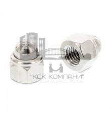 DIN 986 М4 SW7 A2 Гайка нержавеющая, колпачковая, шестигранная, самоконтрящаяся