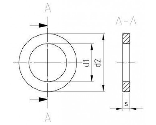 DIN 1441 A4 9 Шайба плоская для пальцев (осей) грубое исполнение