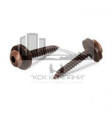 Art. 9066 A2 C 3,9X25 TX15 Саморез коричневый для подоконников c мелкой резьбой, шлиц TX