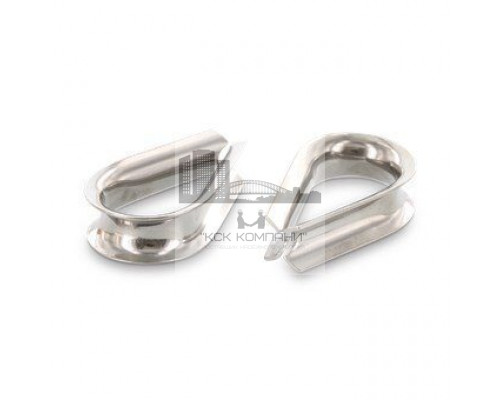 Art. 9073 A4 4 Коуш с глубокой канавкой нержавеющий для волокнистых канатов и стальных тросов