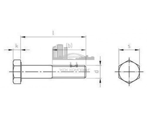 M6X30 ISO 4014 A2 Болт нержавеющий с шестигранной головой, неполная резьба