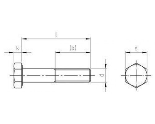 M24X80 ISO 4014 A2 Болт нержавеющий с шестигранной головой, неполная резьба M24X80 ISO 4014 A2 Болт нержавеющий с шестигранной головой, неполная резьба