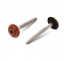 Art. 9087 A2 4,5X45 TX20 - RAL 8004 Шуруп c полупотайной головкой и двухсоставной шайбой, со свободной EPDM прокладкой и звездообразным шлицем TX (TORX) нержаве