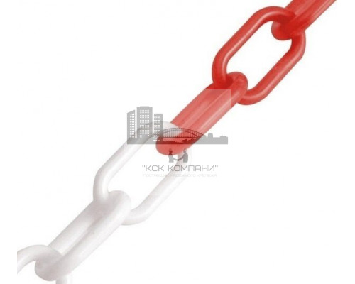 D8 Цепь декоративная красно-белая