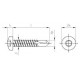 DIN 7504 AISI 410 M 2,9X16 TX8 Саморез самонарезающий сверлоконечный с полукруглой головой форма "М" и крестообразным шлицем TX (Torx) нержавеющий