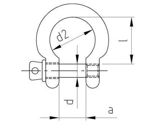 Art. 8260 A4 4 Скоба такелажная омегообразная нержавеющая