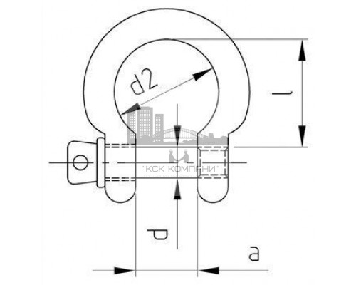 Art. 8260 A4 12 Скоба такелажная омегообразная нержавеющая  купить в Москве