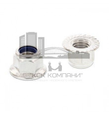 DIN 6926 М8 SW13 A2 Гайка нержавеющая, фланцевая шестигранная с зубцами, самоконтрящаяся