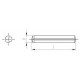 DIN 1473 AISI 303 8X50 Штифт цилиндрический с параллельными насечками по всей длине нержавеющий