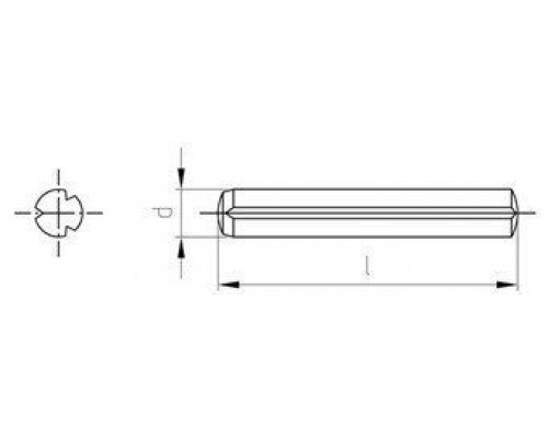 DIN 1473 AISI 303 2,5X12 Штифт цилиндрический с параллельными насечками по всей длине нержавеющий DIN 1473 AISI 303 2,5X12 Штифт цилиндрический с параллельными насечками по всей длине нержавеющий