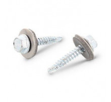 Art. 9504 A2/CV 6,0X160 Винт биметаллический самонарезающий сверлоконечный с уплотнительной шайбой 16 мм (сверл. способность 2 мм)