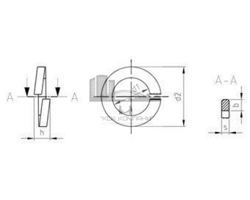DIN 127 AISI 301 B 6 Шайба пружинная нержавеющая c притупленными кромками форма В (гровер)