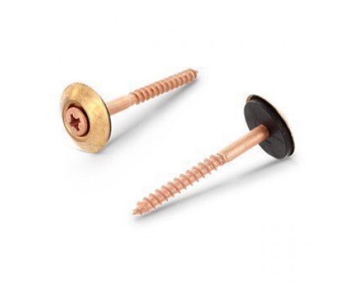 Art. 9068 A2-Cu 4,5X70 Z Шуруп по дереву с полупотайной головой с незакрепленной EPDM-шайбой (20 мм), шлиц PZ  купить в Москве