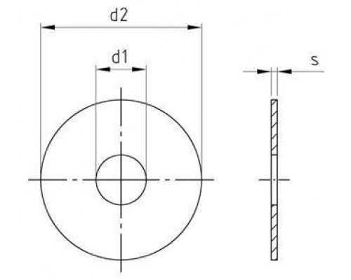 Art. 9054 A2 35X6,4X1,5 Шайба увеличенная плоская