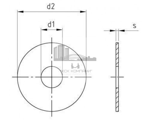 Art. 9054 A2 35X8,4X1,5 Шайба увеличенная плоская