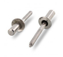 Заклепка 4x10 ISO 16585 A2 нержавеющая, глухая, с плоской головкой, закрытая, рифленая оправка