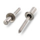 Заклепка 3.2x10 ISO 16585 A2 нержавеющая, глухая, с плоской головкой, закрытая, рифленая оправка