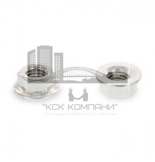 DIN 6923 М12 SW18 A2 Гайка нержавеющая, шестигранная, фланцевая без зазубрин