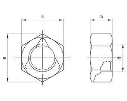 ISO 7042 A2 VM 14 Gleitmo Гайка нержавеющая шестигранная с преобладающим крутящим моментом (all-metal nuts)