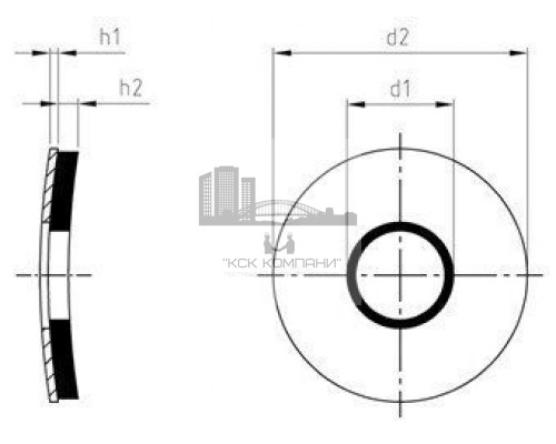 Art. 9055 A2 10,5X25 Шайбы  уплотнительные склееные с серым EPDM