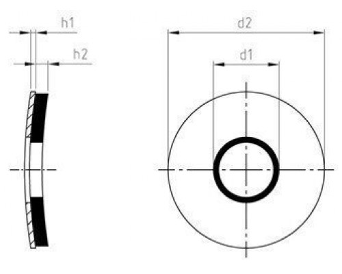 Art. 9055 A2 5,3X14 Шайбы  уплотнительные склееные с серым EPDM