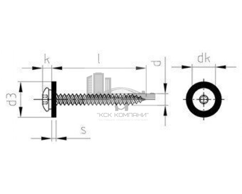 Art. 9066 A2 C 3,9X25 TX15 Саморез коричневый для подоконников c мелкой резьбой, шлиц TX  купить в Москве