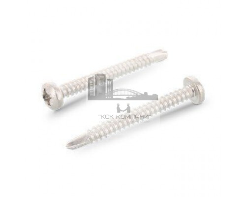 DIN 7504 A2 M 6,3X19 Z Саморез самонарезающий сверлоконечный с полукруглой головой нержавеющий с крестообразным шлицем PZ (Pozidriv), форма М