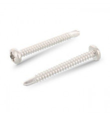 DIN 7504 A2 M 5,5X25 Z Саморез самонарезающий сверлоконечный с полукруглой головой нержавеющий с крестообразным шлицем PZ (Pozidriv), форма М