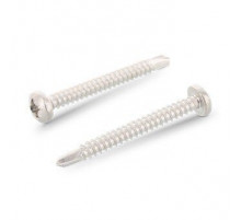 DIN 7504 A2 M 4,8X80 Z Саморез самонарезающий сверлоконечный с полукруглой головой нержавеющий с крестообразным шлицем PZ (Pozidriv), форма М