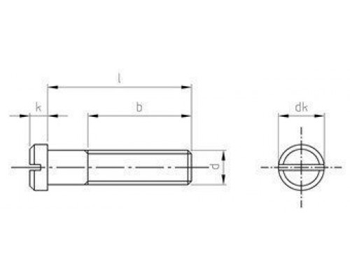 DIN 920 A2 M 5X8 Винт нержавеющий с цилиндрической плоской головой и прямым шлицем