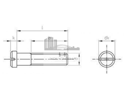 DIN 920 A2 M 3X10 Винт нержавеющий с цилиндрической плоской головой и прямым шлицем