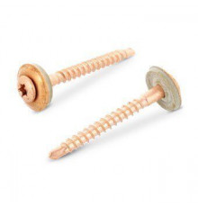 Art. 9387 A2-Cu 4,5X35 TX20 Шуруп по дереву c полупотайной головкой и EPDM-шайбой (15 мм) шлиц TX
