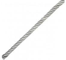 Трос стальной c плетением 1x19 DIN 3053 A4, D5