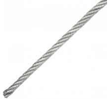 Трос стальной c плетением 1x19 DIN 3053 A4, D5