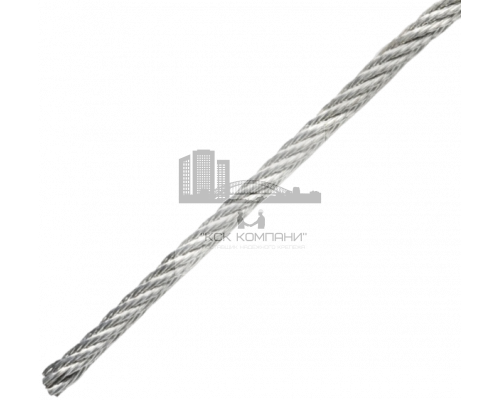 Трос стальной c плетением 1x19 DIN 3053 A4, D5