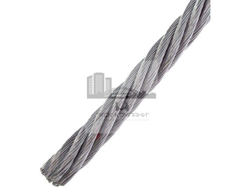 Трос нержавеющий для растяжки со свивкой 7x7 DIN 3055 A4, D12