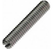 Винт установочный с прямым шлицем и плоским концом DIN 551 A2, M6x20